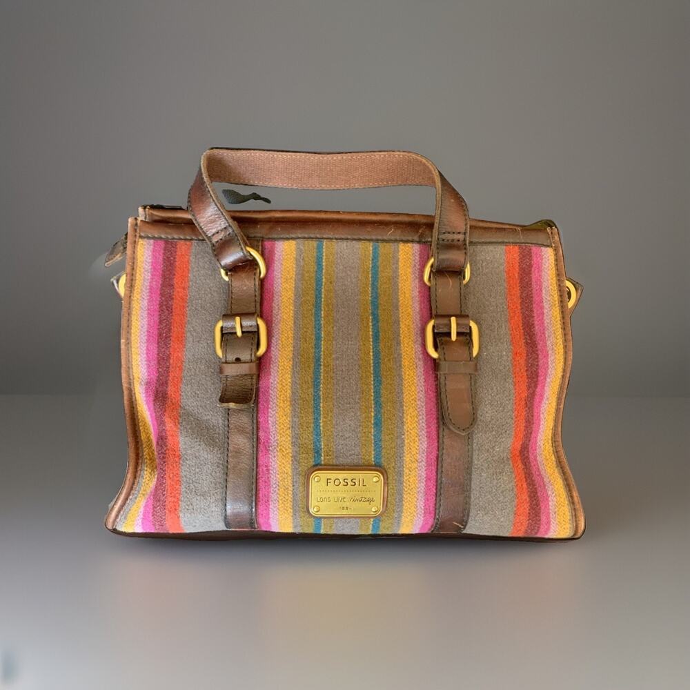 fossil vintage wool southwestern bag multicolor no crossbody strap
